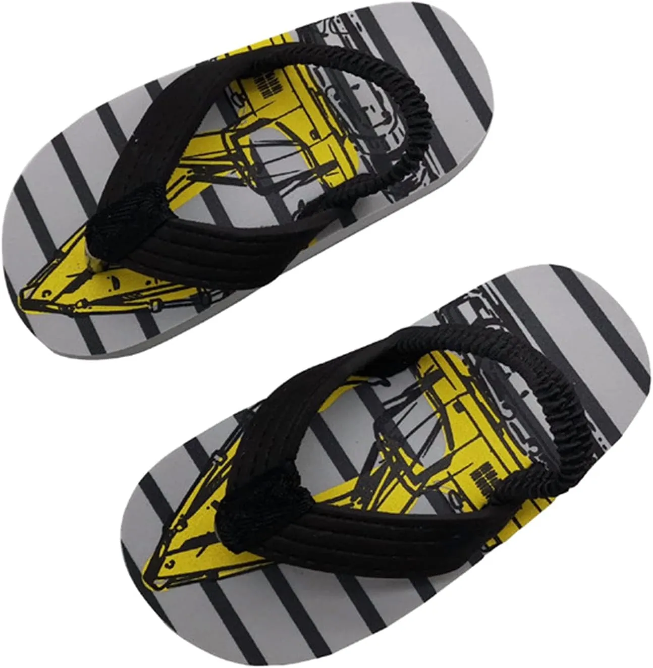 & Toddler Summer Shoes Boys Flip Elastic Strap Beach Girls with Adjustable for Kids Flip Flops Girls (Grey, 15-18Months)