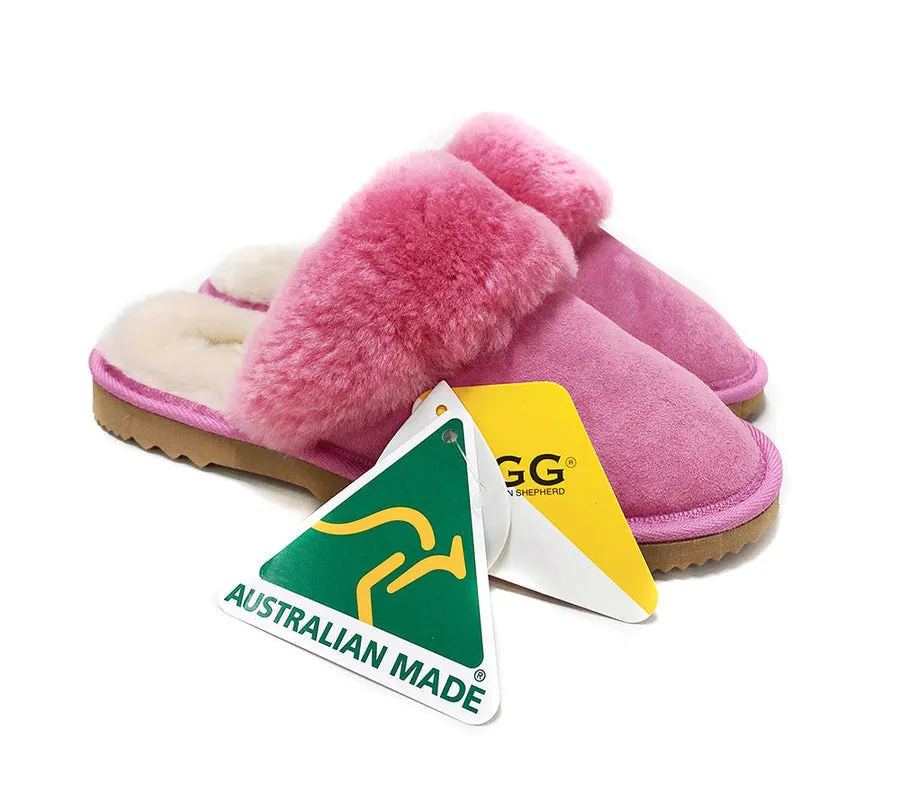 Australian Shepherd Ladies Scuff Australian Made UGG Slippers - AS2026AU