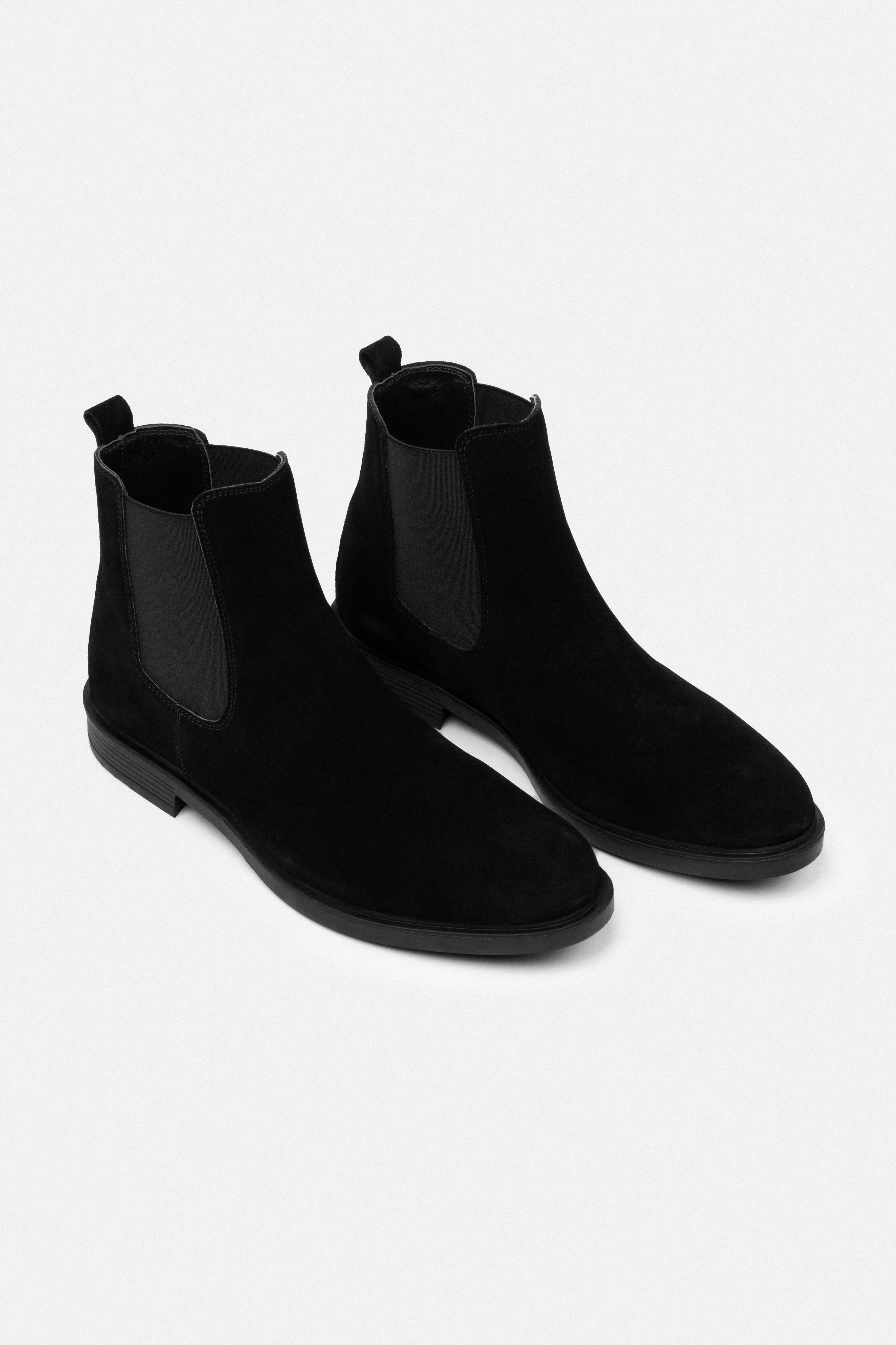 Black Chamois Chelsea Boot