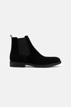 Black Chamois Chelsea Boot