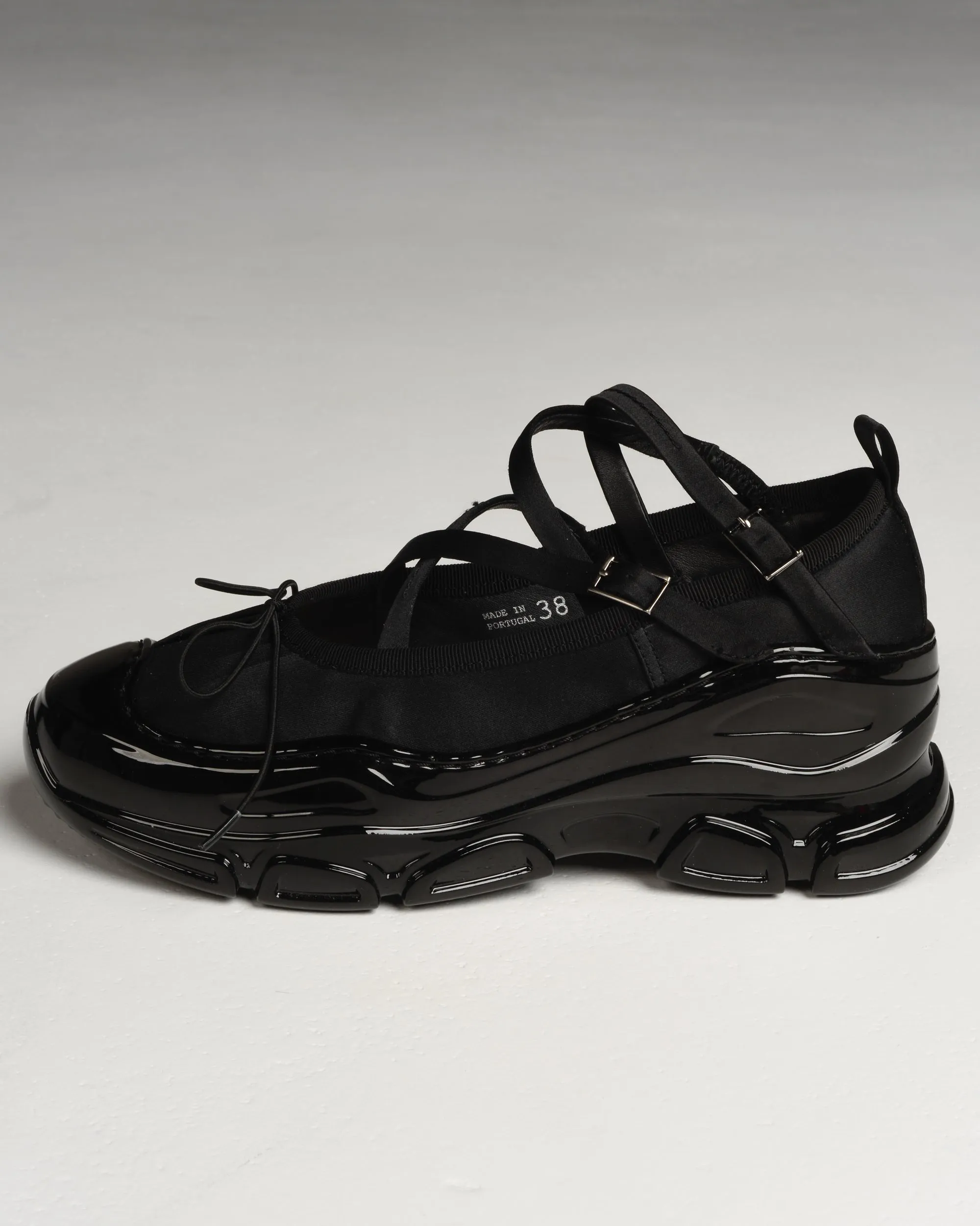 Black Low Trek Ballerina Shoes