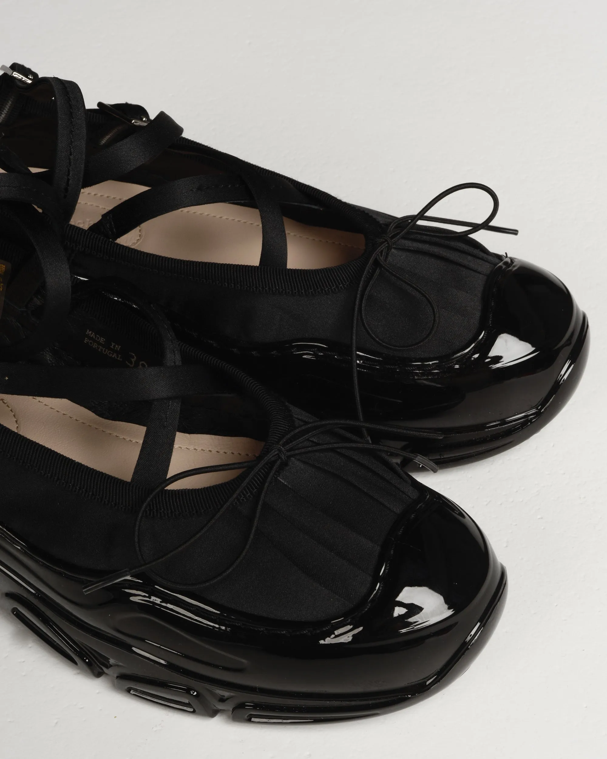 Black Low Trek Ballerina Shoes