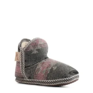 Blazin Roxx Women's Hallie Ankle Boot Slippers in Grey & Pink Aztec
