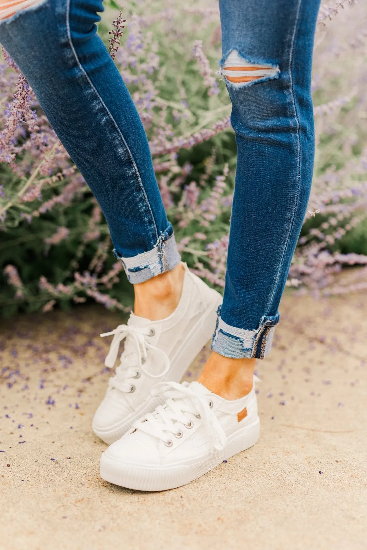 Blowfish Clay Sneakers- White Smoked Canvas