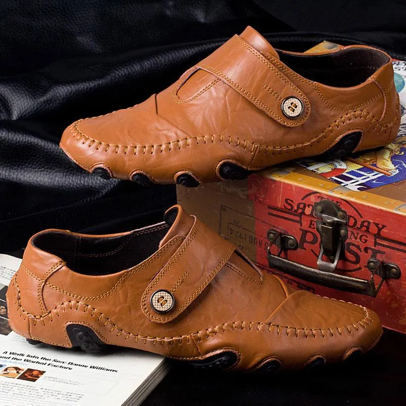 British Style Moccasins Genuine Leather Men's Casual Shoes