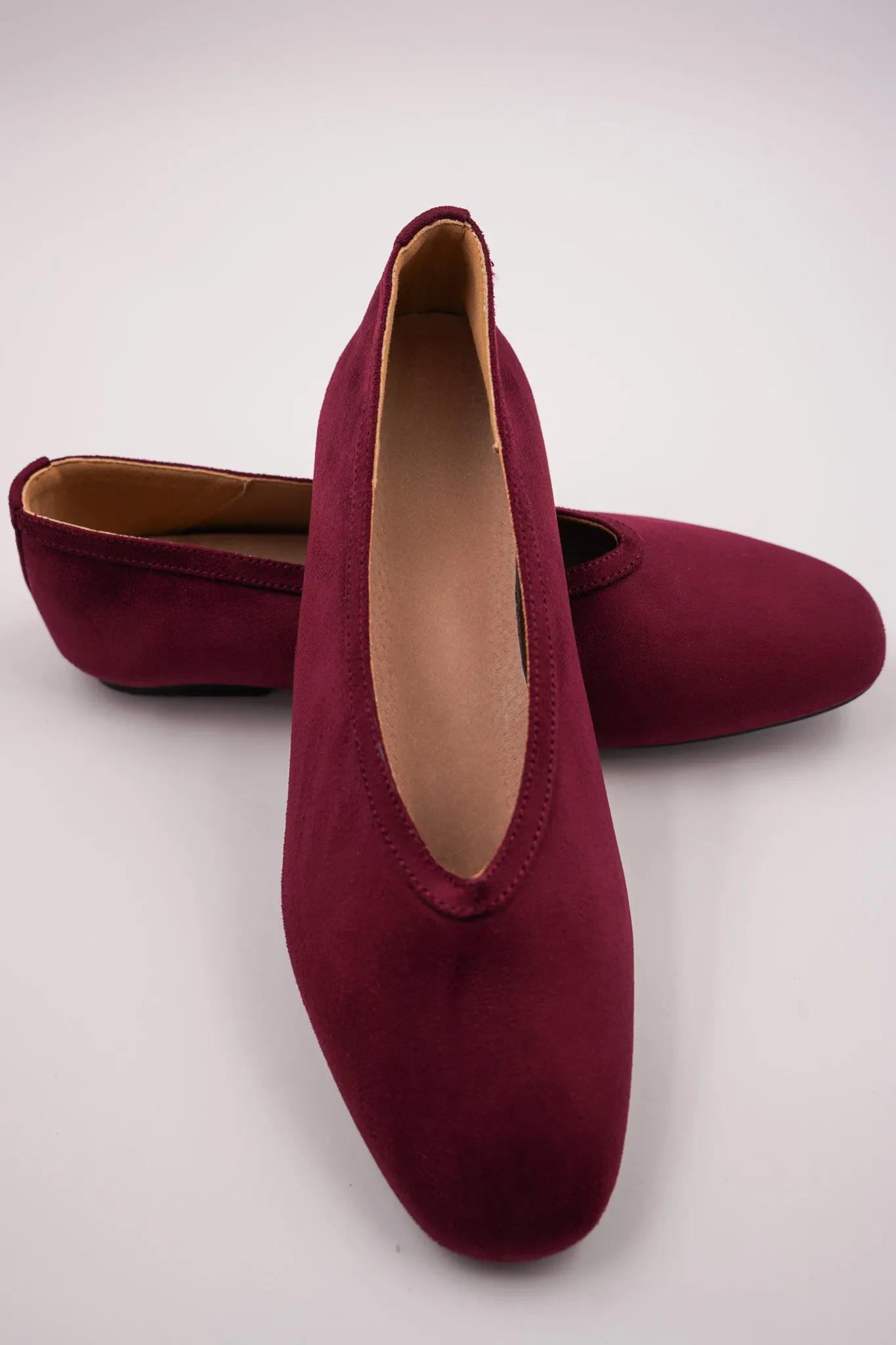 Burgundy Ballet Pumps.