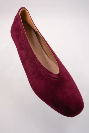 Burgundy Ballet Pumps.
