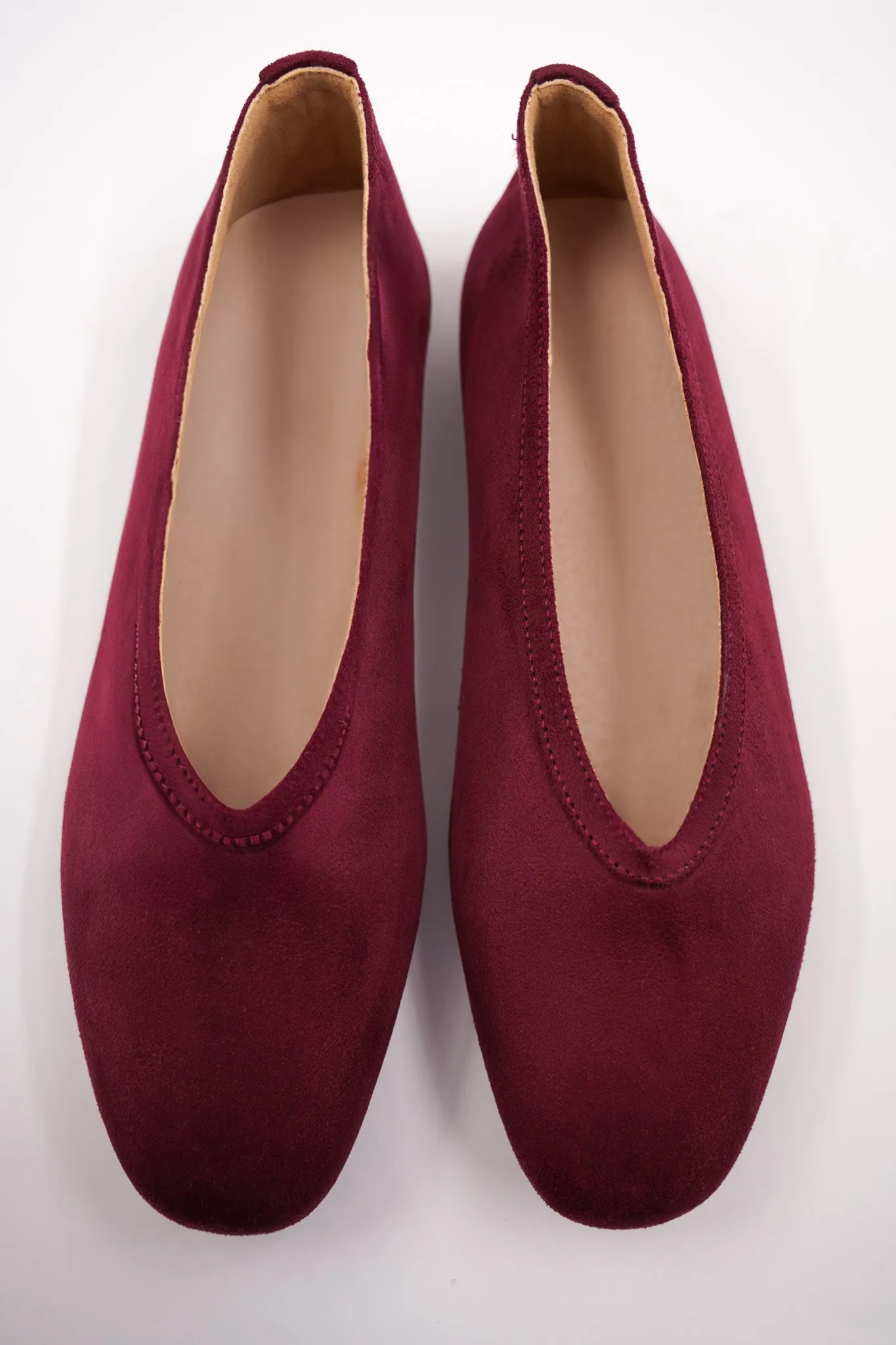 Burgundy Ballet Pumps.