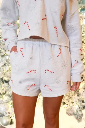 Candy Canes & Snowflakes Shorts by Queen Of Sparkles