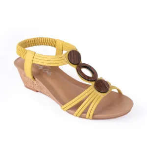 Circle Wedge Shoe Orange