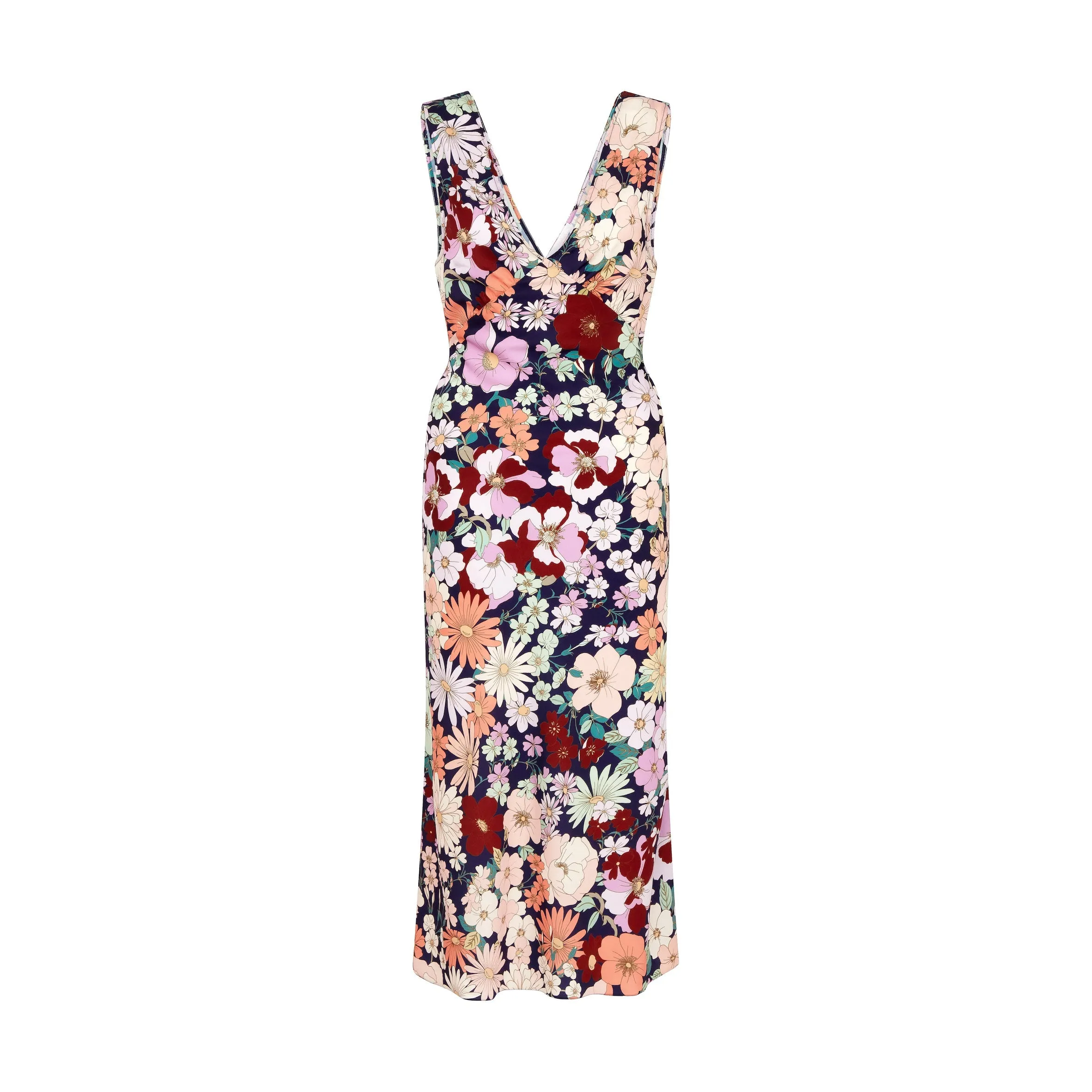 Clara V-Neck Dress in Dark Romance