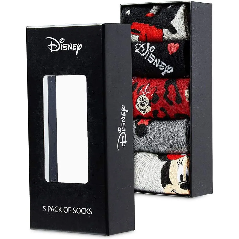 Disney Stitch Womens Calf Length Socks for Women Teenagers Soft Stretchy Socks Pack of 5 - Gifts for Women