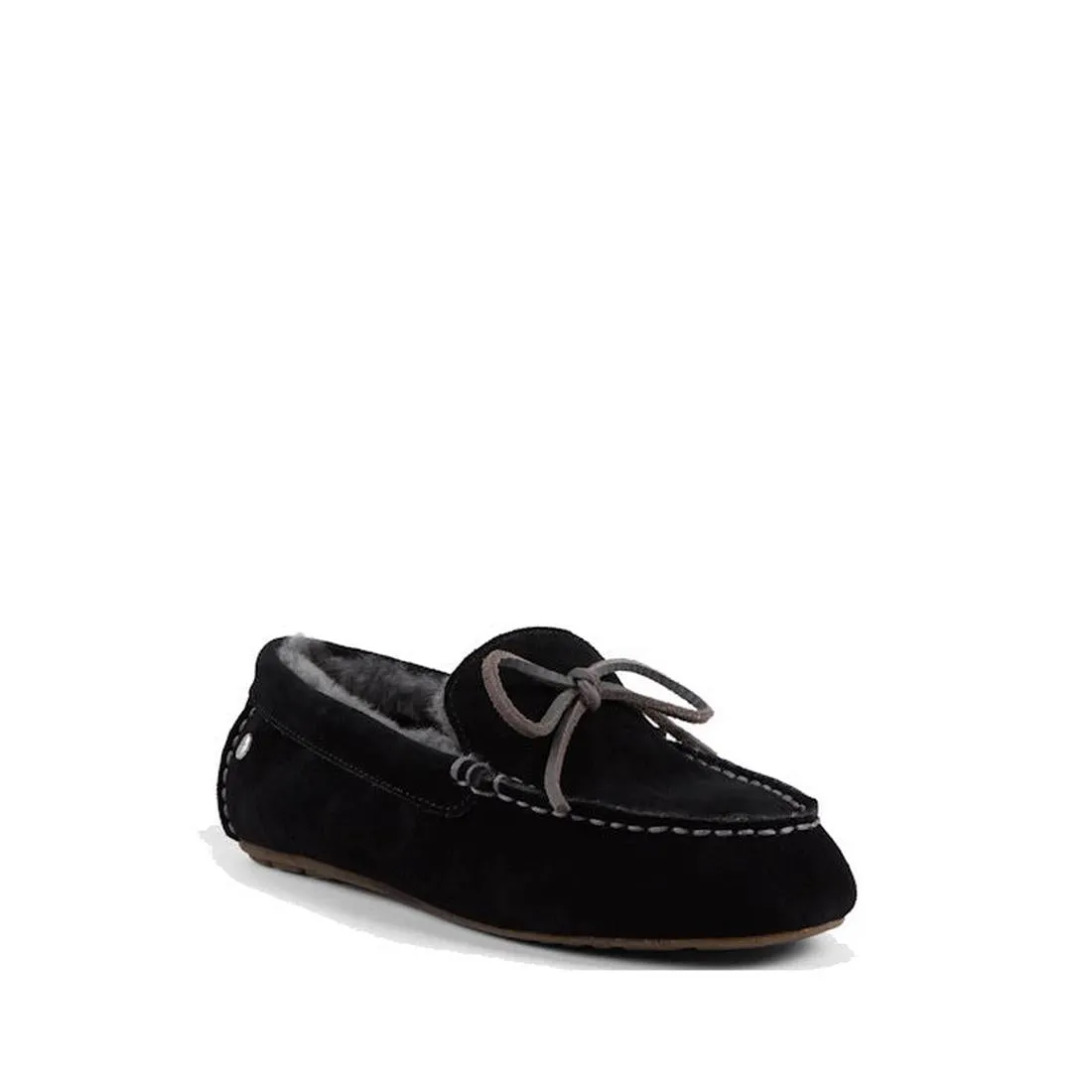 Emu - Sandrine Moccasin Style Sheepskin Slipper - Black