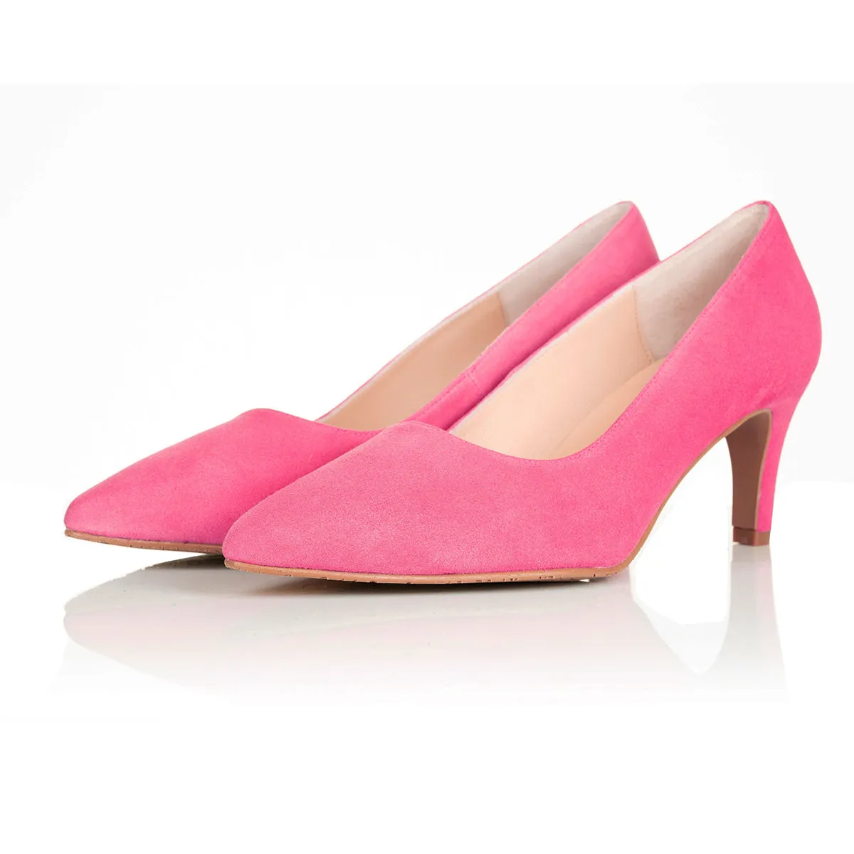 Eve Wide Width Pumps – Pink Suede