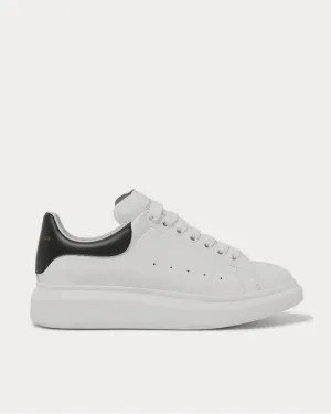 Exaggerated-Sole Leather  White low top sneakers