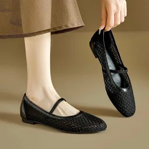 Giacomo Premium Leather & Mesh Flats