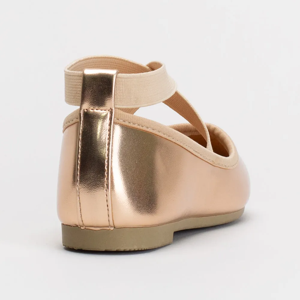 Girls Elasticated Ballerina Pump _ 154957