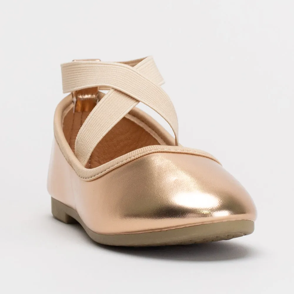 Girls Elasticated Ballerina Pump _ 154957