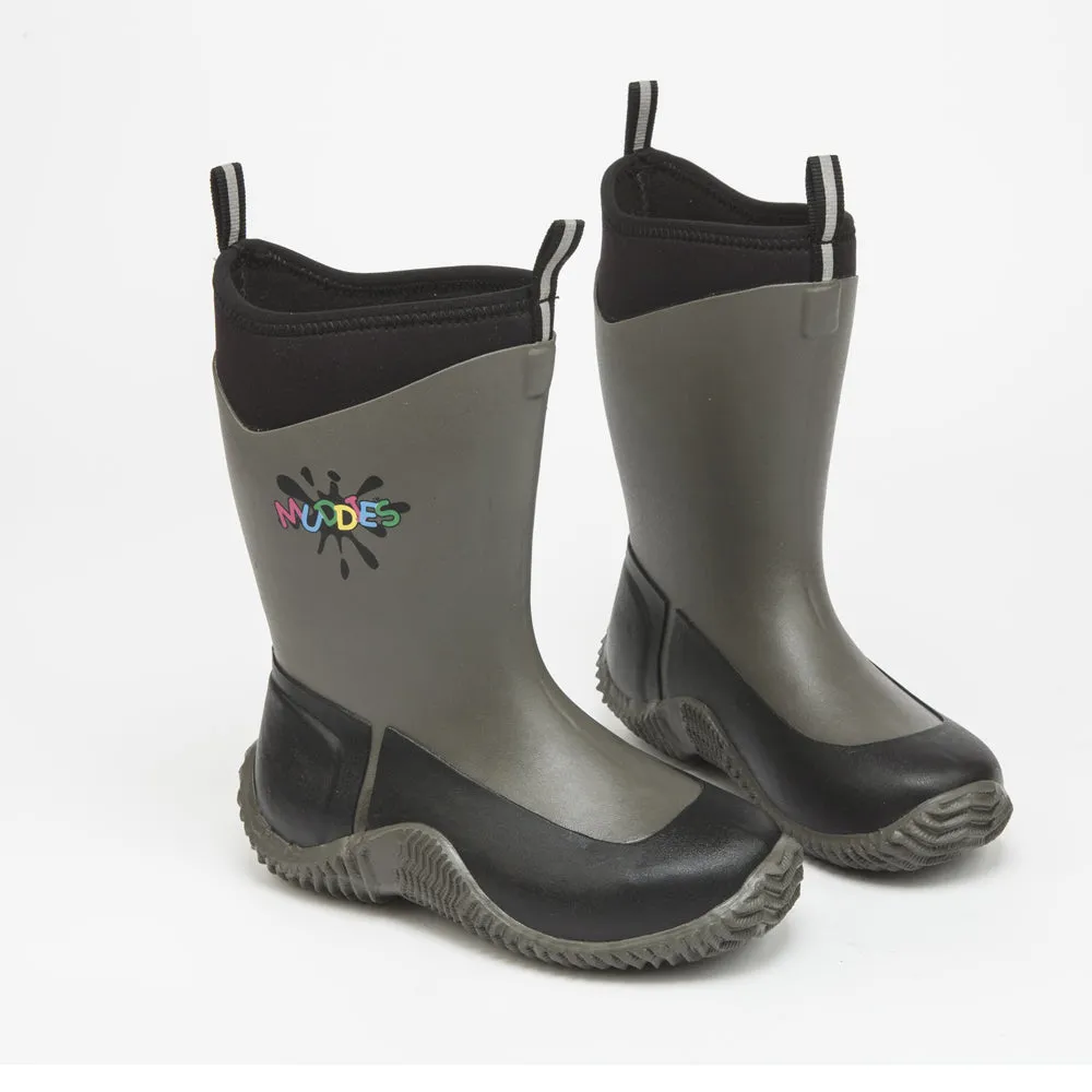 Grubs Muddies Icicle Insulated Rain Boots (Charcoal)