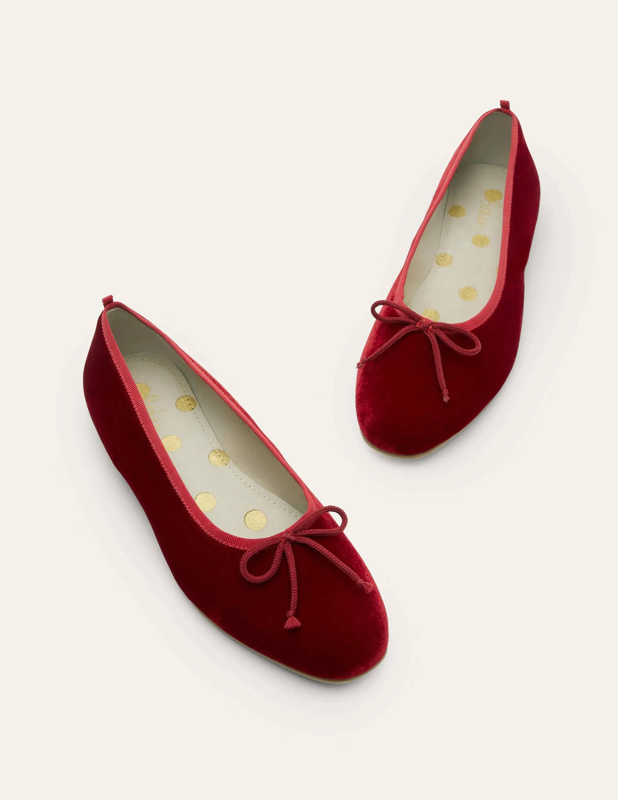 High Cut Ballerinas-Wine Velvet