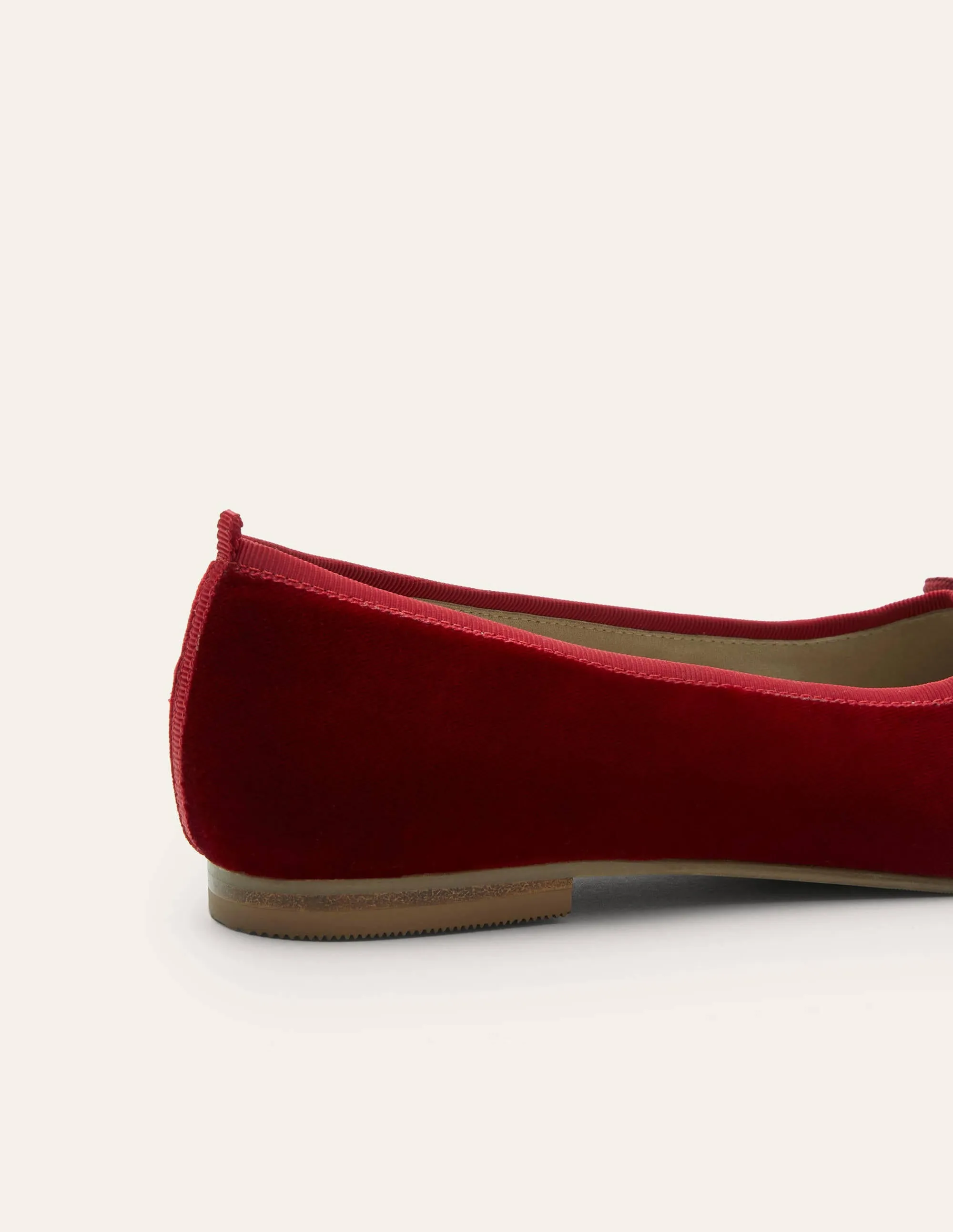 High Cut Ballerinas-Wine Velvet