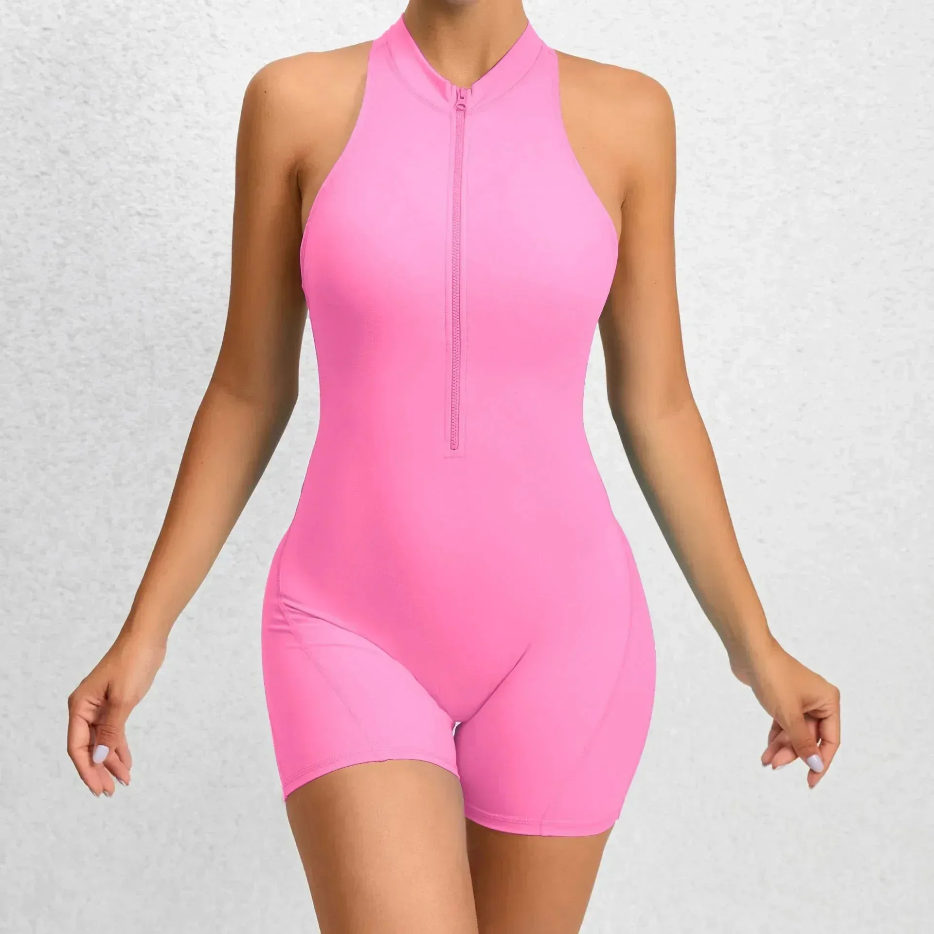 Hollow Backless Short Jumpsuit