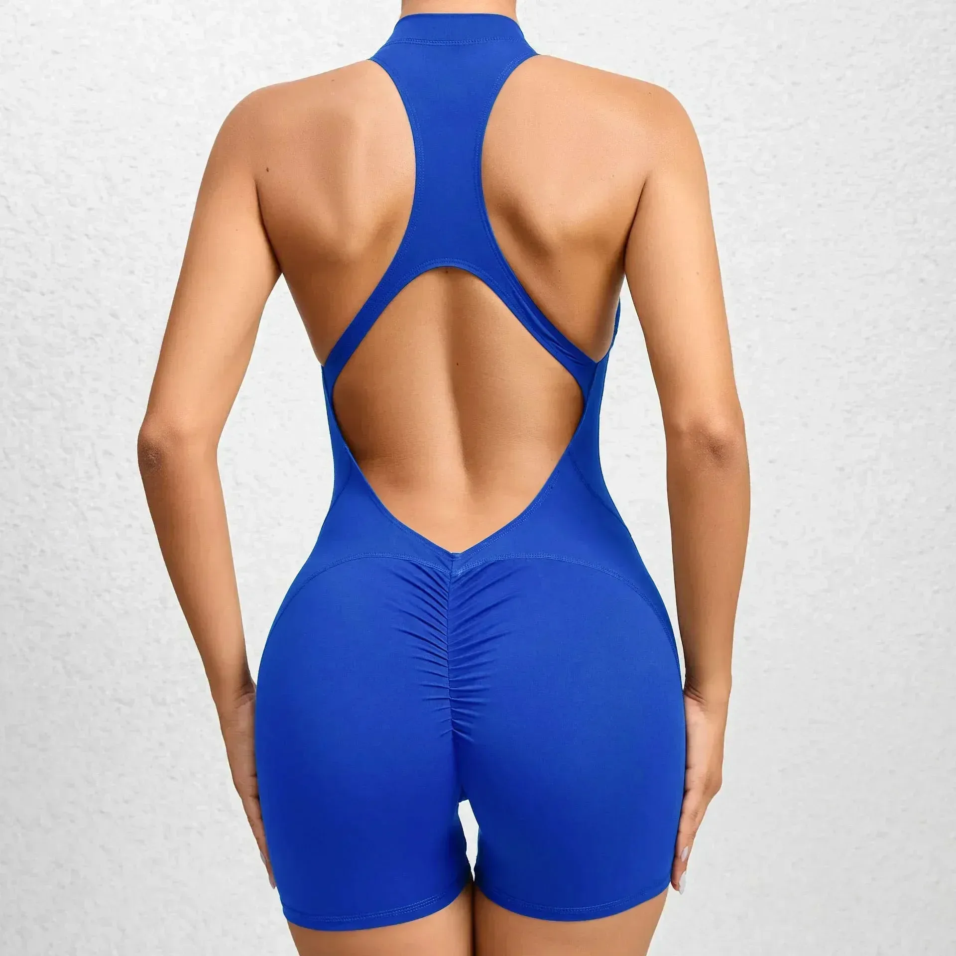 Hollow Backless Short Jumpsuit
