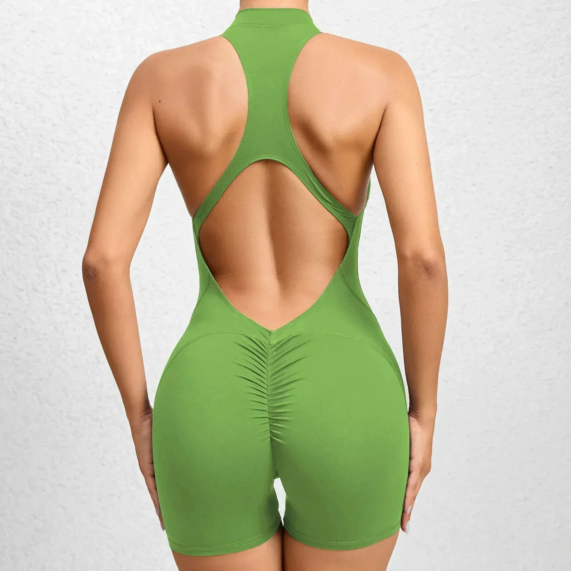 Hollow Backless Short Jumpsuit