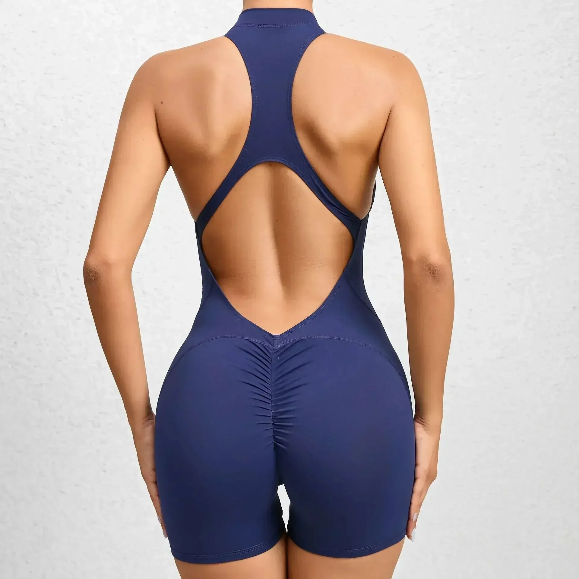 Hollow Backless Short Jumpsuit
