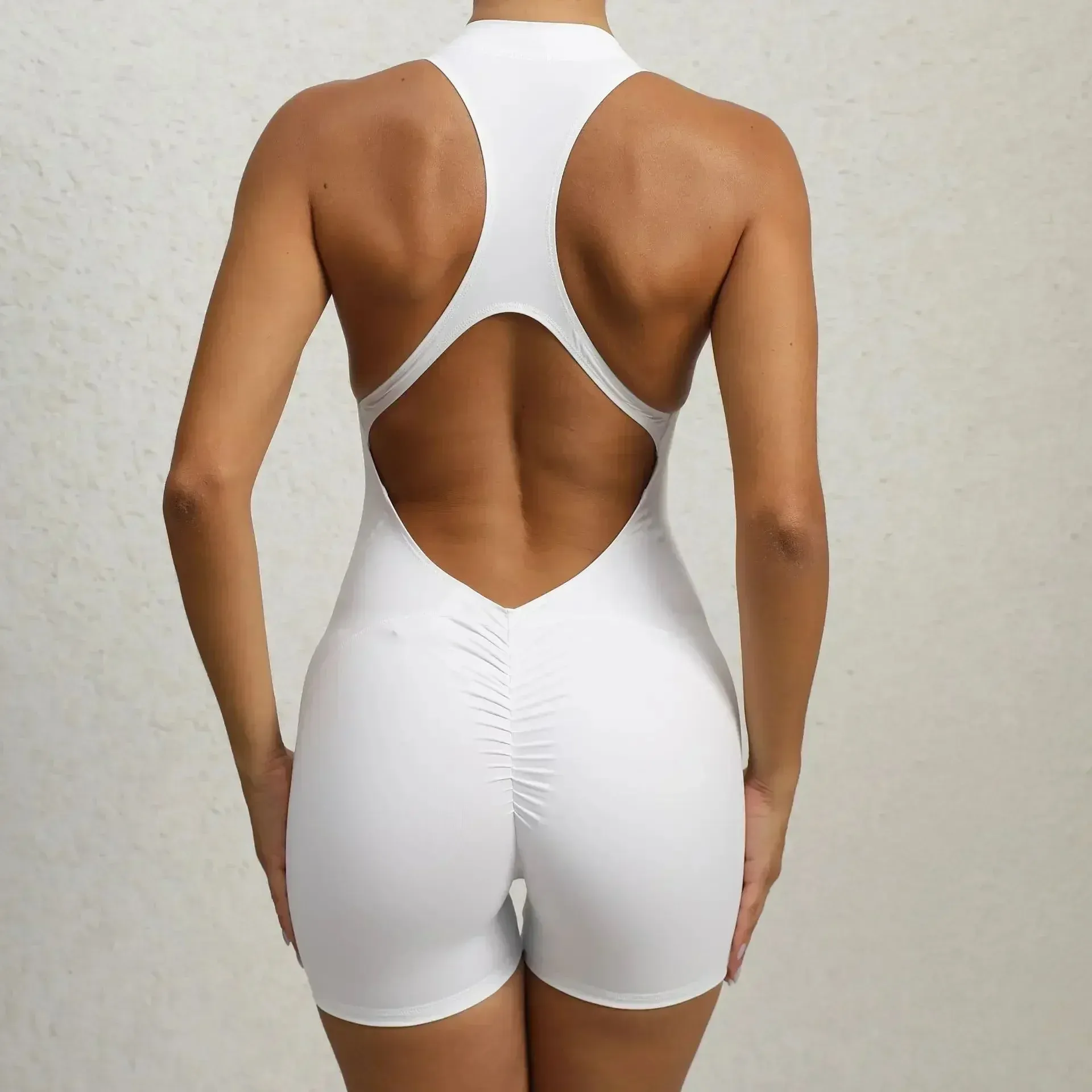 Hollow Backless Short Jumpsuit
