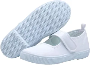 Kid's Classic Slip On Canvas Shoes Girls Boys White Sneaker Tennis Shoes Light Weight Comfortable Causal Shoes