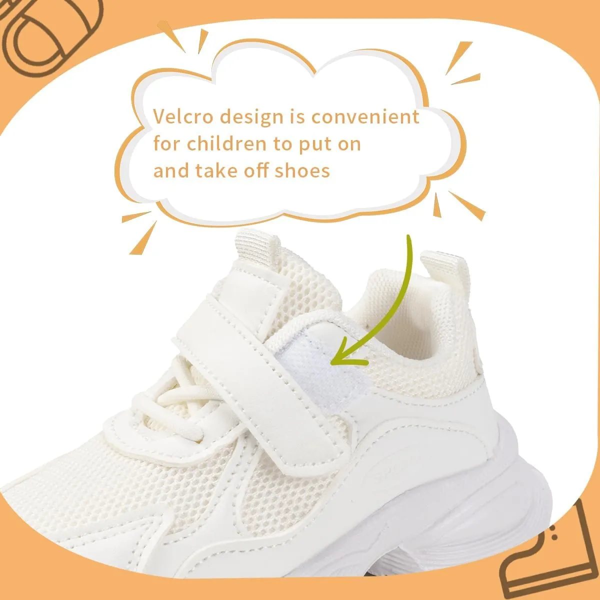 Kids' Slip-On Knit Sneakers  Lightweight Breathable Running Shoes with Thick Sole and Anti-Slip Grip for Boys and Girls