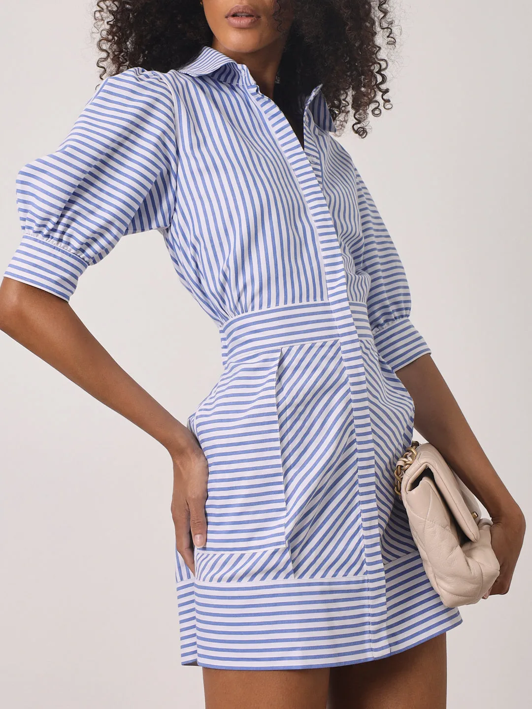 Levante Stripe Dress | Blue & White