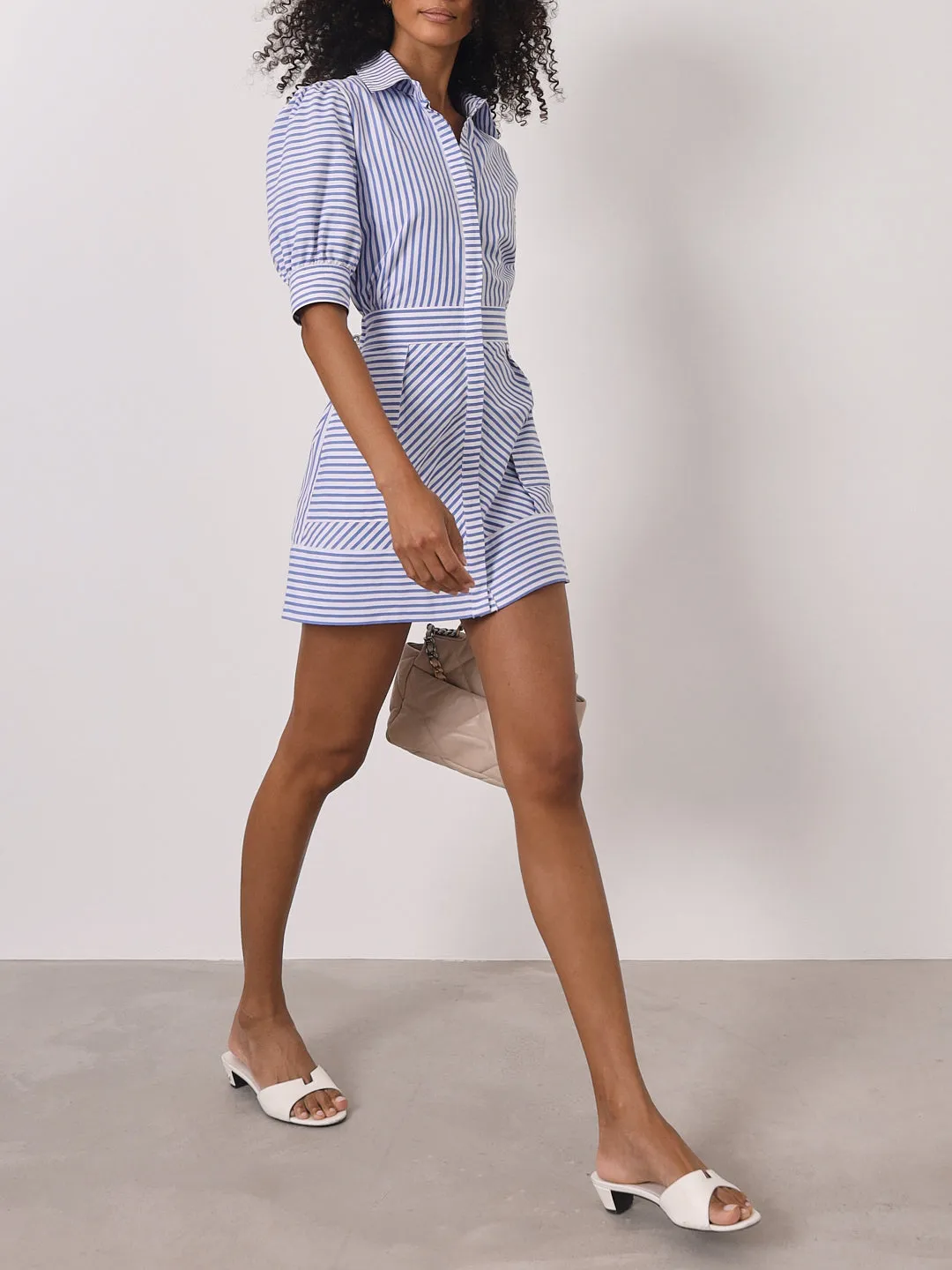 Levante Stripe Dress | Blue & White