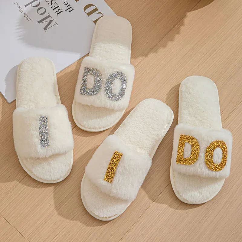 Luxury Pearl Rhinestone Bride Slippers