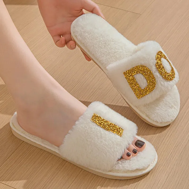 Luxury Pearl Rhinestone Bride Slippers