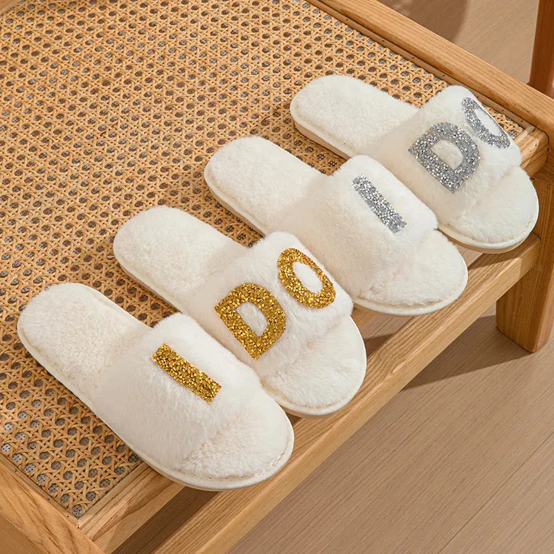 Luxury Pearl Rhinestone Bride Slippers