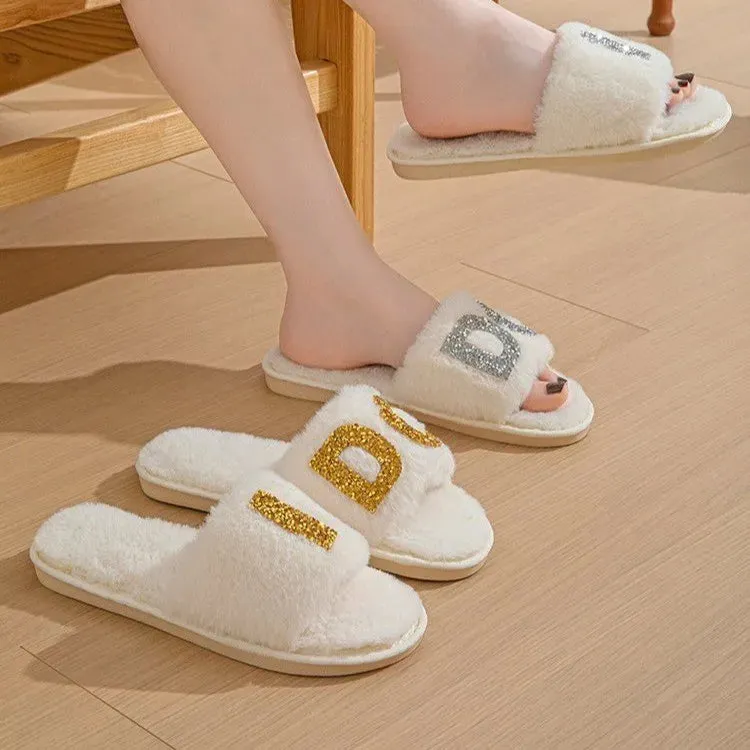 Luxury Pearl Rhinestone Bride Slippers