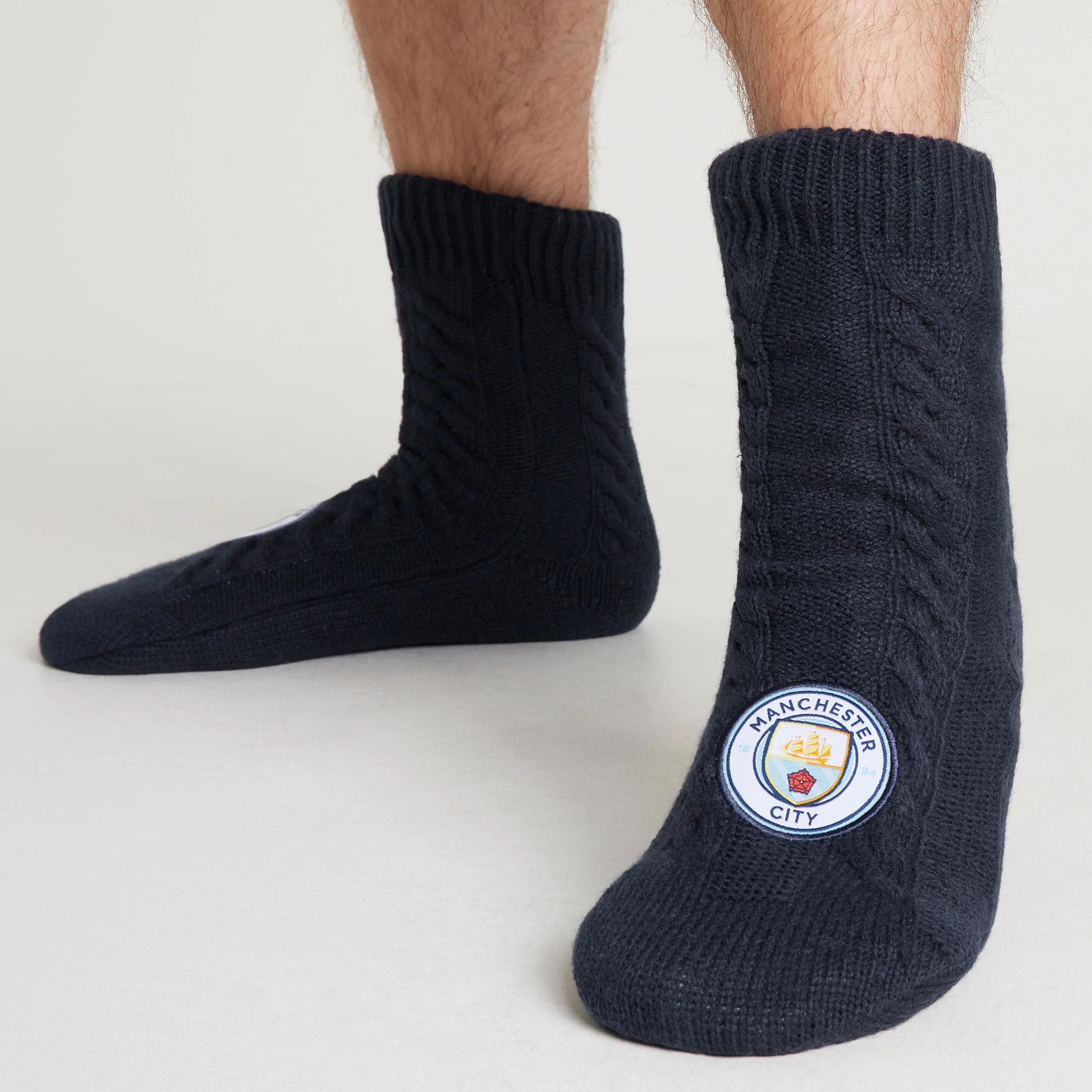 Manchester City FC Slipper Socks for Men and Teenagers