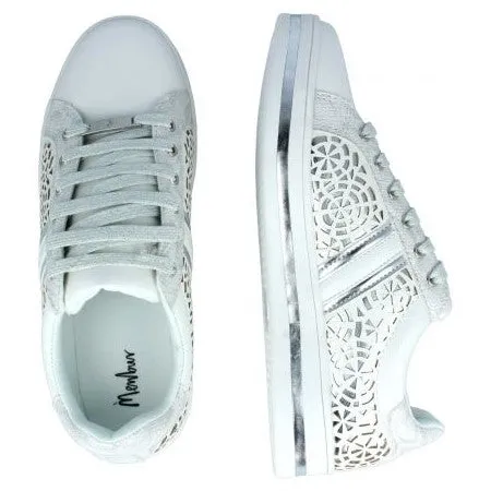 MB 21310 White & Silver Sneakers