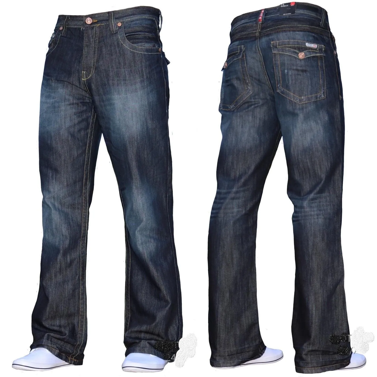 New Mens Boys Straight Leg Stylish Jeans All Waist & Sizes