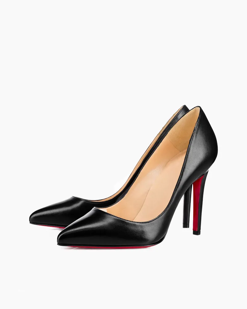 Pigalle Red - 100mm Pumps - Chic Stylish Elegance Pointed Stiletto Heels