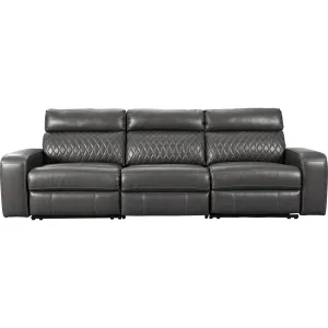 Samperstone 3 Piece Power Reclining Sofa - Gray