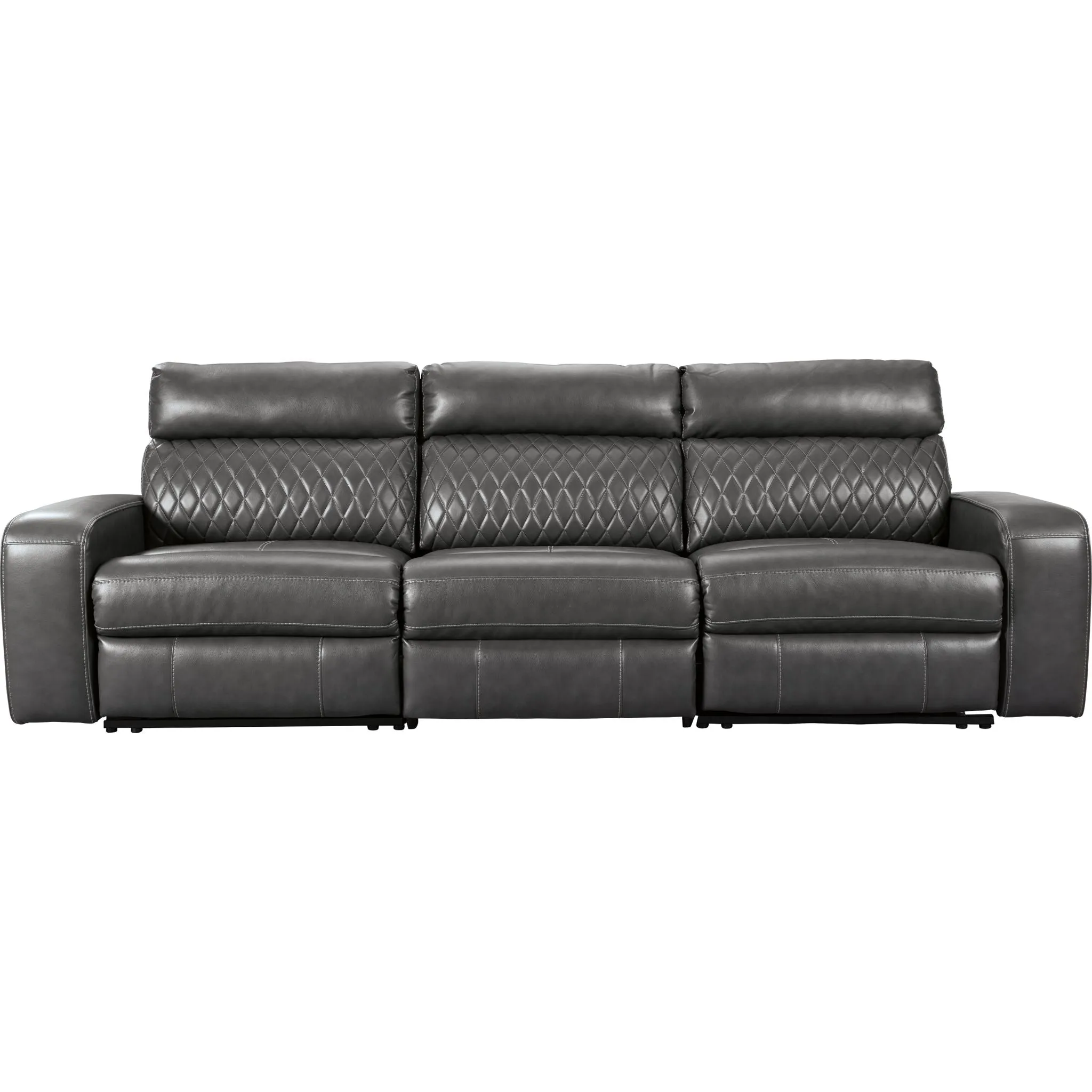 Samperstone 3 Piece Power Reclining Sofa - Gray