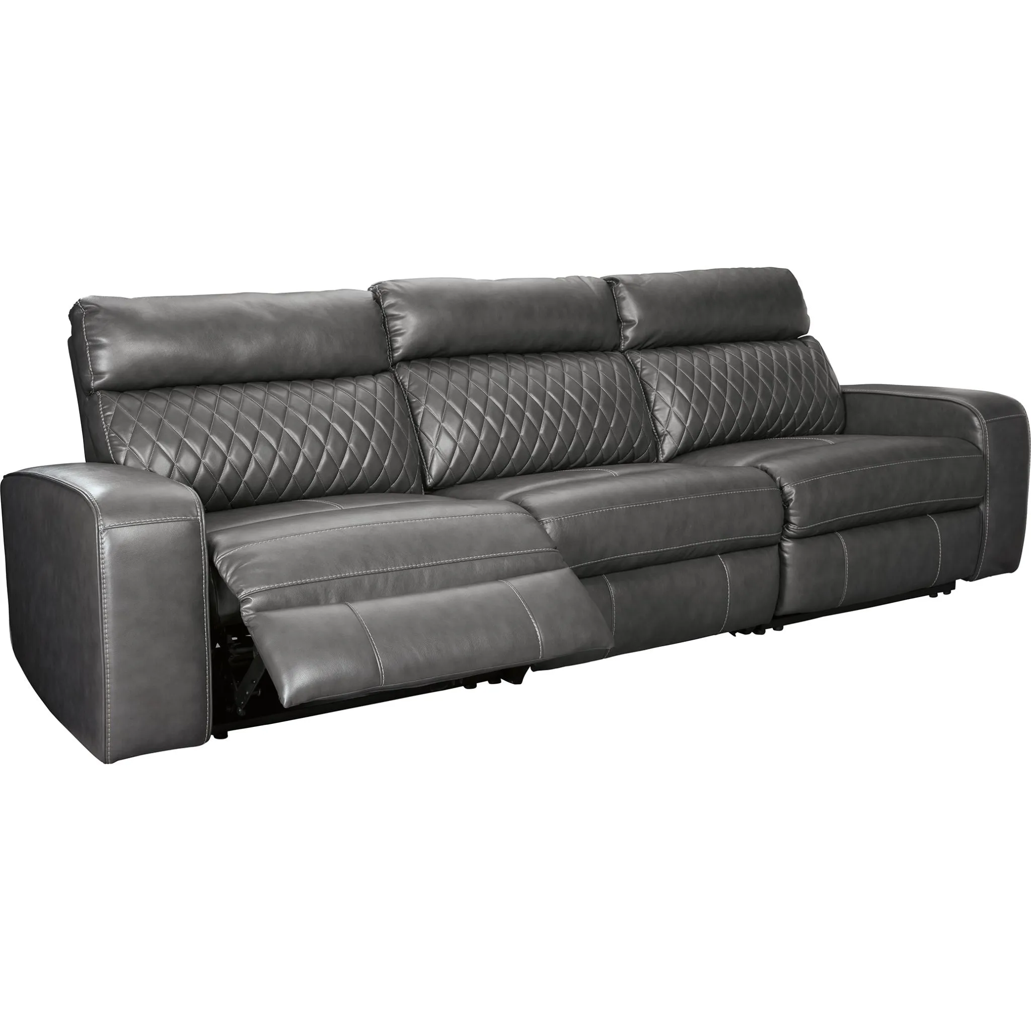 Samperstone 3 Piece Power Reclining Sofa - Gray