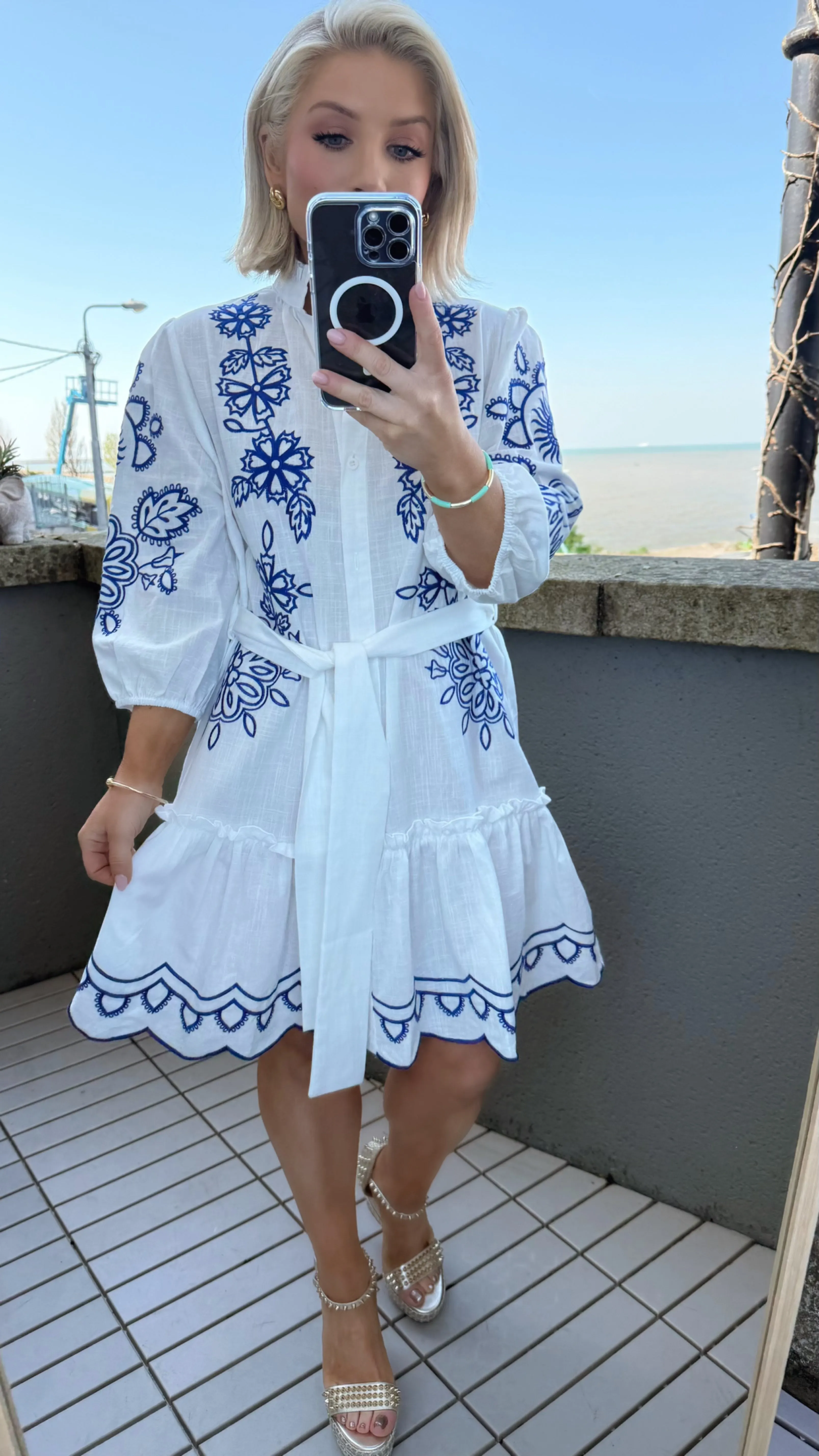 SANTORINI BREEZE SHIRT DRESS