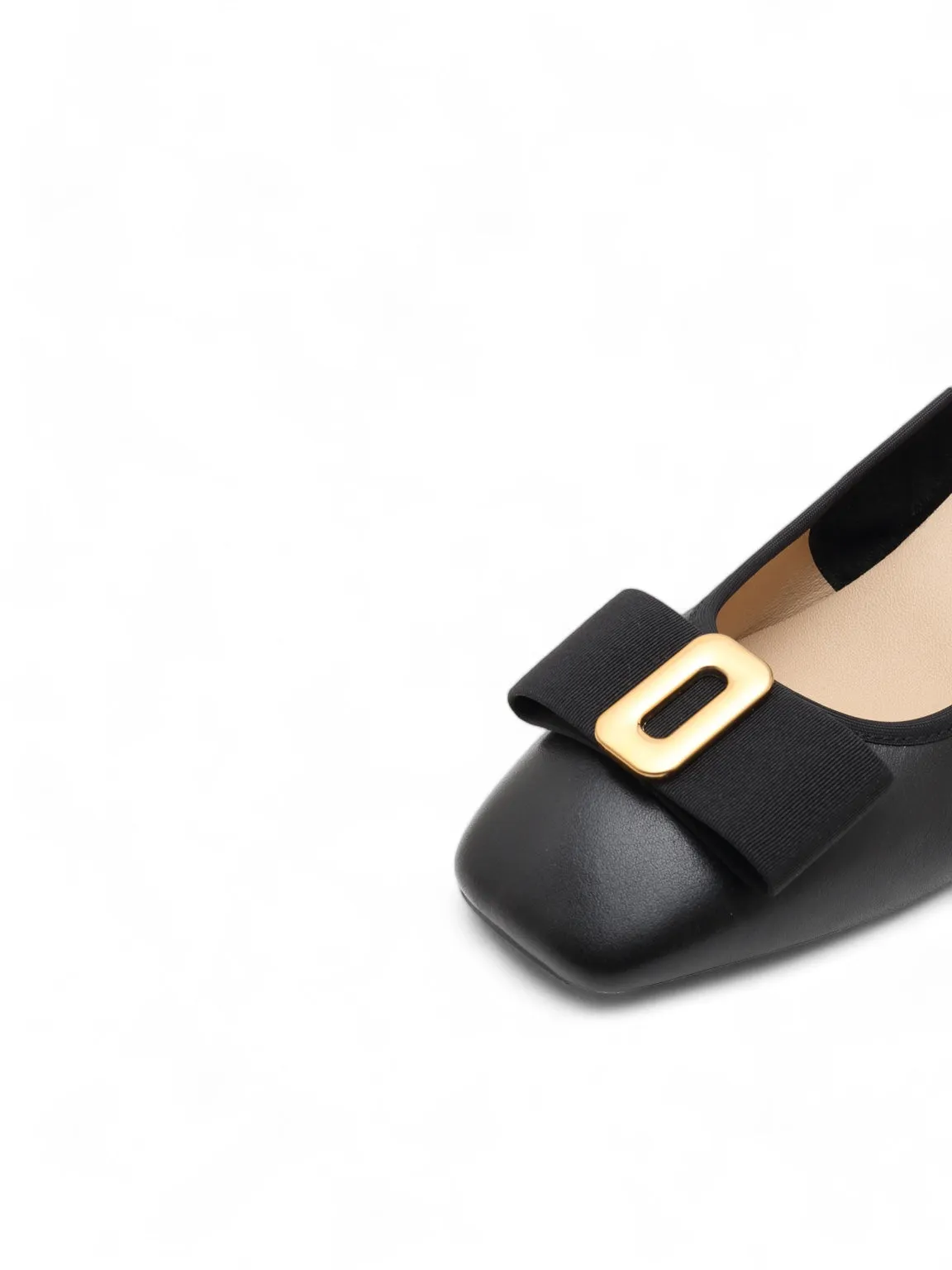 Signature Bow Square Block Heel Pumps