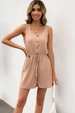 Simple And Calm Cap Sleeve Romper