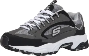 Skechers Men's Stamina Cutback Trainers, Charcoal/Black, 9 2E US