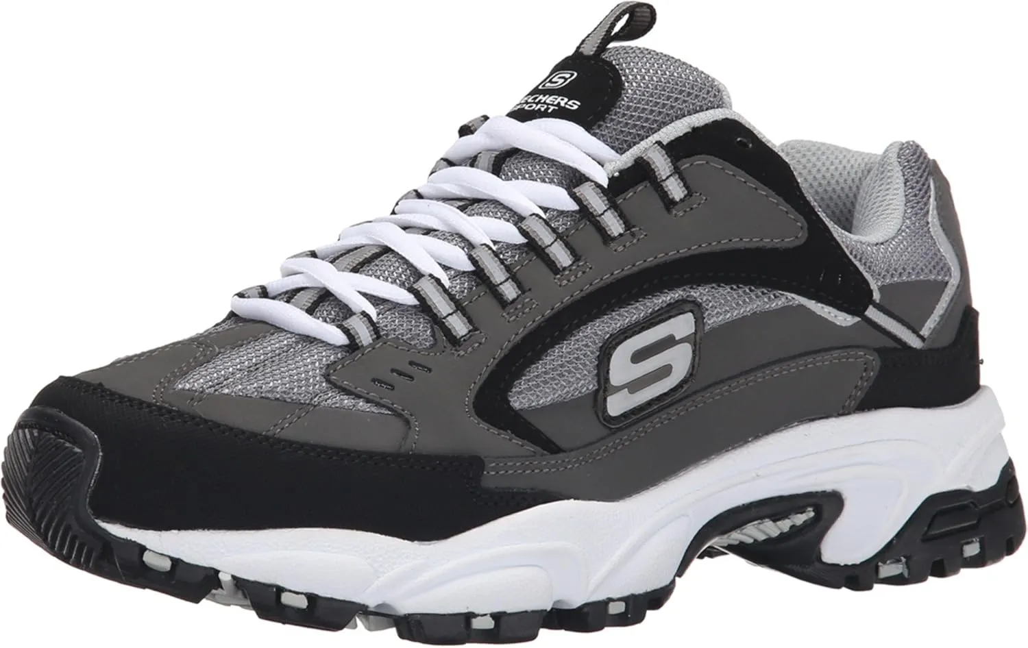 Skechers Men's Stamina Cutback Trainers, Charcoal/Black, 9 2E US